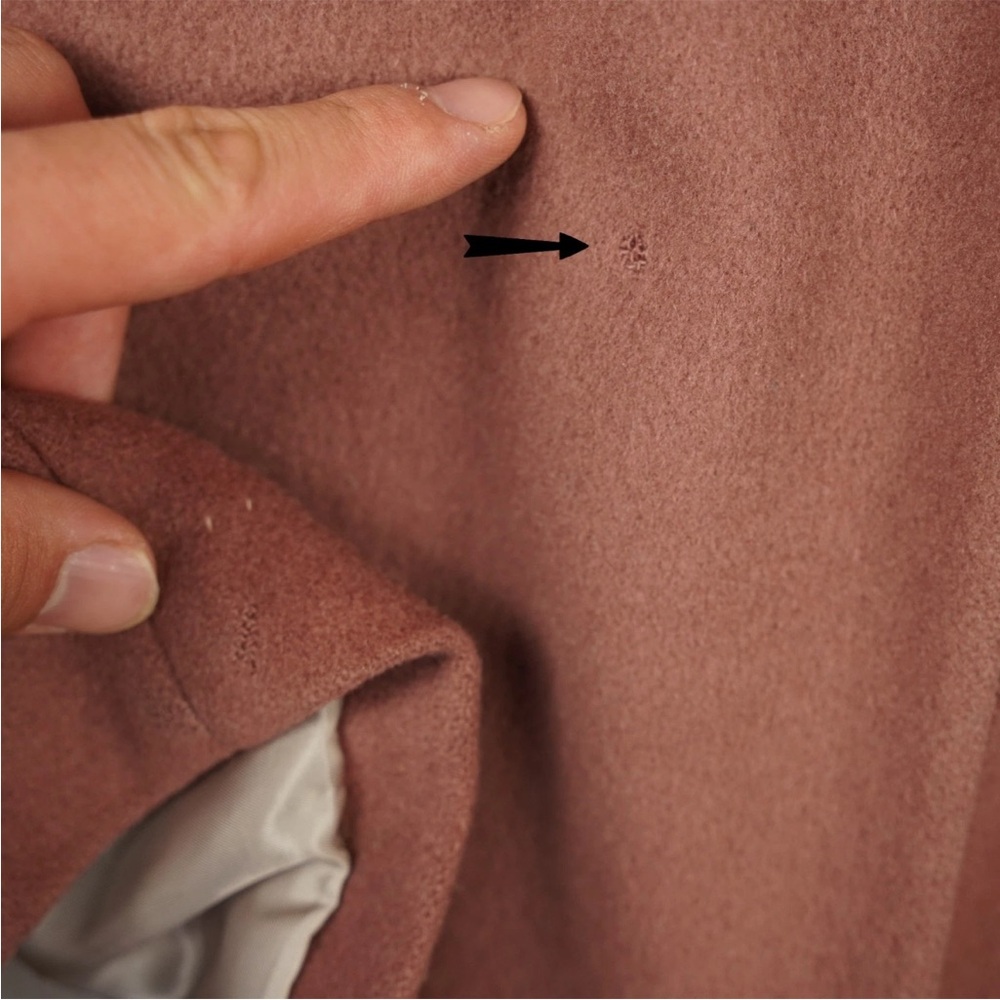 Vintage Barneys New York By American Craftsmen Pure Wool Overcoat Mens 36 Pink - Picture 10 of 15